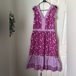 Women’s Loft Floral Sleeveless Dress Size 10
